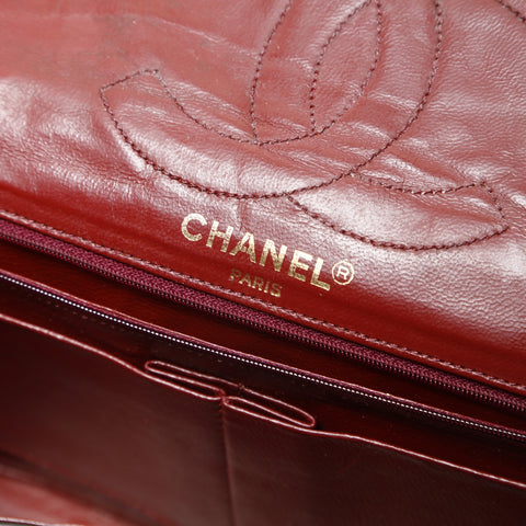 CHANEL Series 0, 1985-1986, Matelass Double Flap Shoulder Bag black WS28960