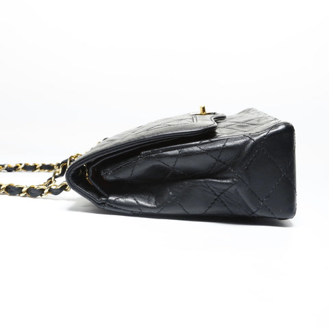 CHANEL Series 0, 1985-1986, Matelass Double Flap Shoulder Bag black WS28960