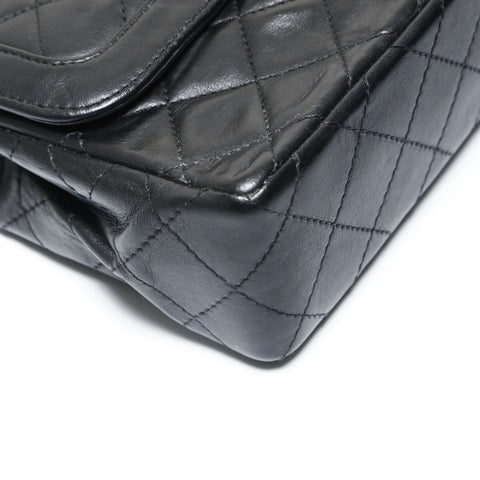 CHANEL Series 0, 1985-1986, Matelass Double Flap Shoulder Bag black WS28960