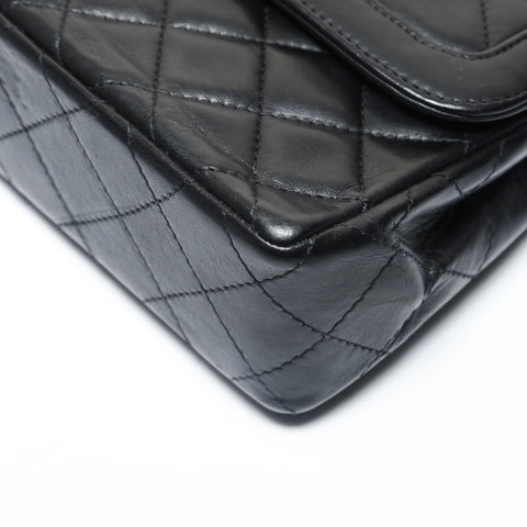 CHANEL Series 0, 1985-1986, Matelass Double Flap Shoulder Bag black WS28960