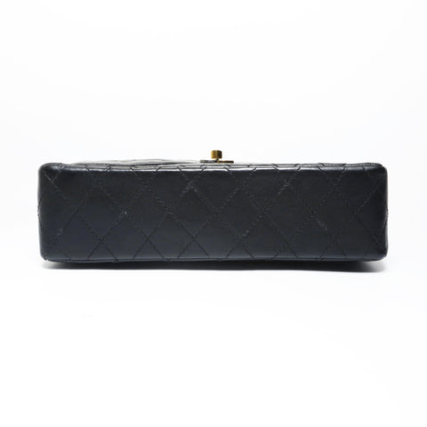 CHANEL Series 0, 1985-1986, Matelass Double Flap Shoulder Bag black WS28960