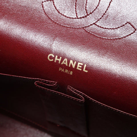CHANEL Lambskin Matelass Double Flap Shoulder Bag black WS28961