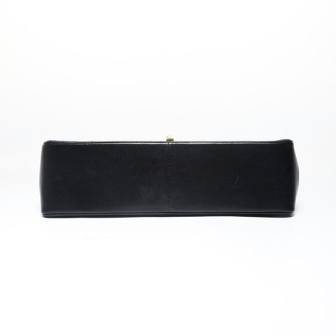 CHANEL Lambskin Matelass Double Flap Shoulder Bag black WS28961
