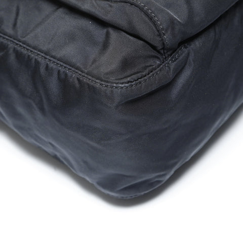 PRADA Nylon triangle logo Shoulder Bag black WS28962