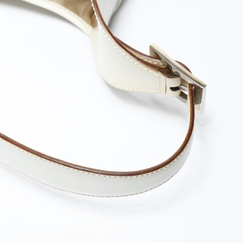 GUCCI GG Canvas One Belt Jackie Shoulder Bag white WS28964