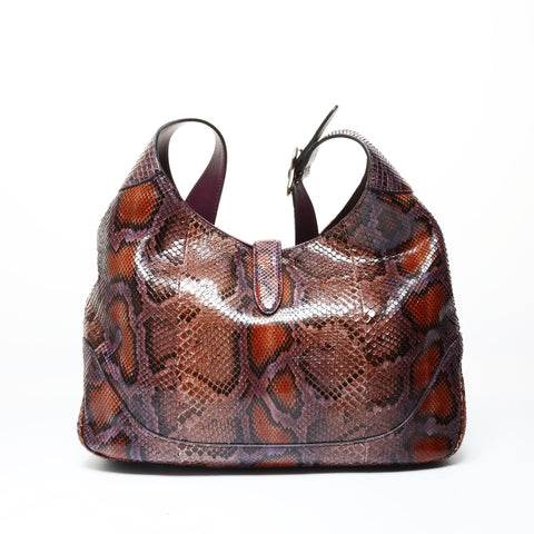 GUCCI Python Jackie One Belt Shoulder Bag purple WS28965