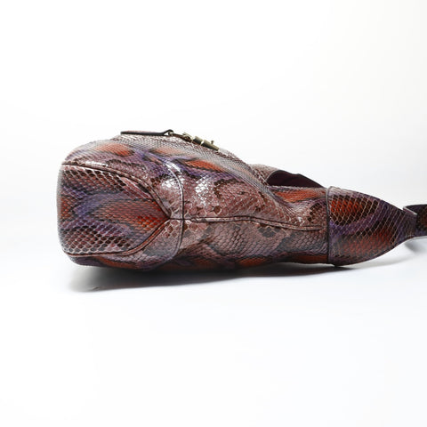 GUCCI Python Jackie One Belt Shoulder Bag purple WS28965