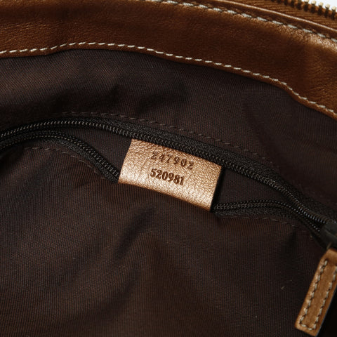 GUCCI GG Canvas Sukey 2-way Glitter Shoulder Bag Brown WS28966