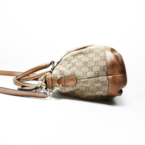GUCCI GG Canvas Sukey 2-way Glitter Shoulder Bag Brown WS28966