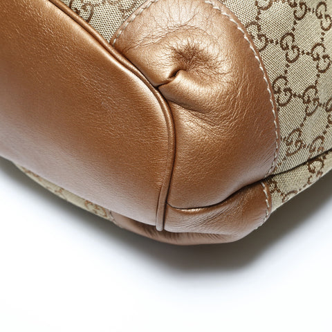 GUCCI GG Canvas Sukey 2-way Glitter Shoulder Bag Brown WS28966
