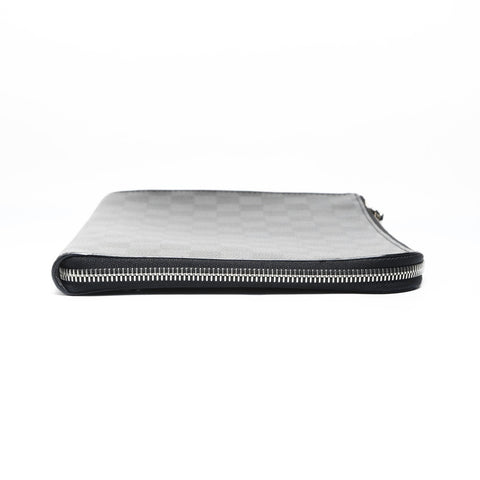 LOUIS VUITTON 2018 Damier Graphite Pochette Jour PM Clutch bag gray WS28969