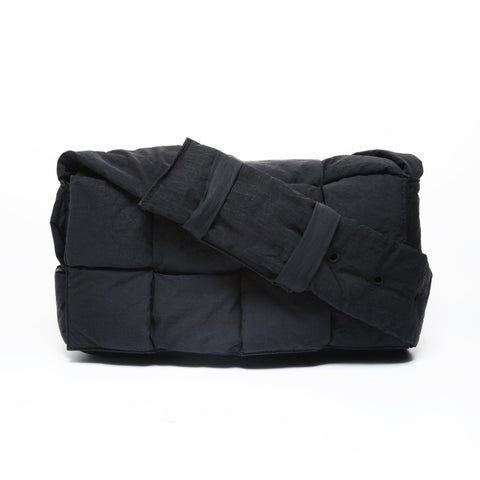 BOTTEGAVENETA Paddett Tech Cassette Maxi Nylon Shoulder Bag black WS28970