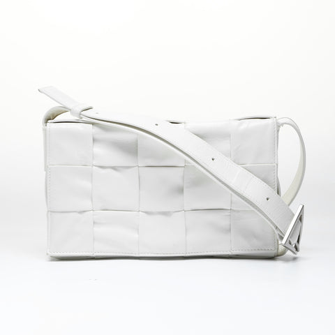 BOTTEGAVENETA Cassette INTRECCIATO Body Bag Shoulder Bag white WS28972