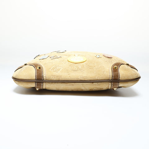 LOEWE 160th Anniversary Limited Edition Suede Anniversary Logo Shoulder Bag Brown WS28974