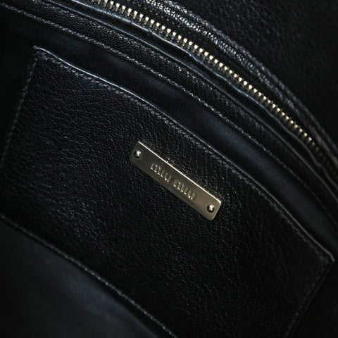 Miu Miu Leather 2WAY Shoulder Bag black WS28975
