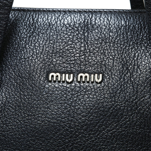 Miu Miu Leather 2WAY Shoulder Bag black WS28975