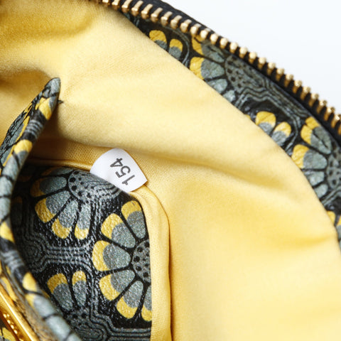Miu Miu Flower print Shoulder Bag gray WS28978
