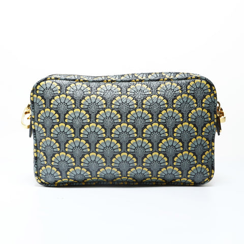Miu Miu Flower print Shoulder Bag gray WS28978