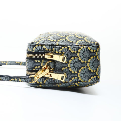 Miu Miu Flower print Shoulder Bag gray WS28978