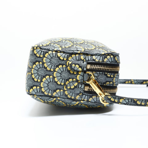 Miu Miu Flower print Shoulder Bag gray WS28978