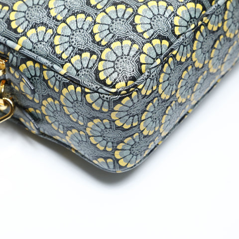 Miu Miu Flower print Shoulder Bag gray WS28978