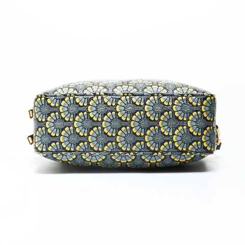 Miu Miu Flower print Shoulder Bag gray WS28978