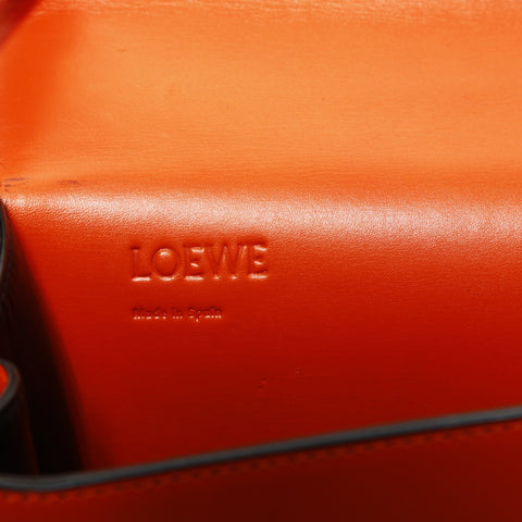LOEWE Barcelona Leather Shoulder Bag Orange WS28979
