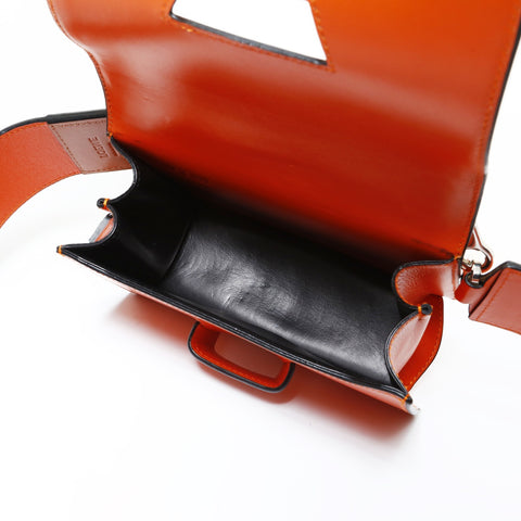 LOEWE Barcelona Leather Shoulder Bag Orange WS28979