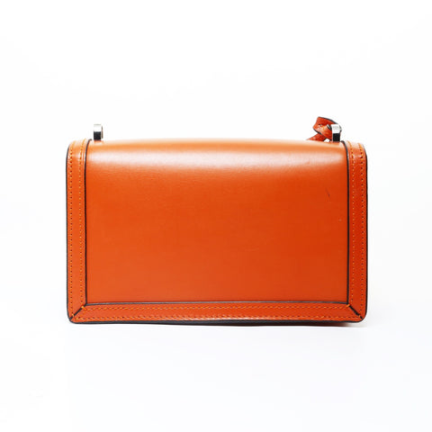 LOEWE Barcelona Leather Shoulder Bag Orange WS28979