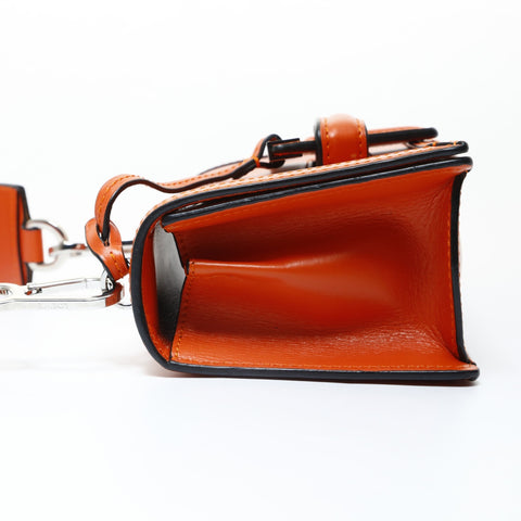 LOEWE Barcelona Leather Shoulder Bag Orange WS28979