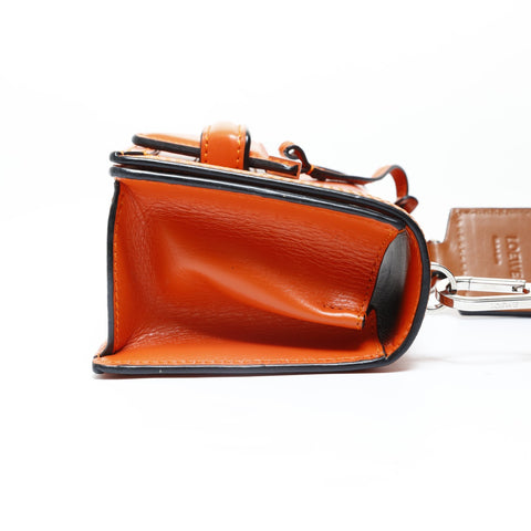 LOEWE Barcelona Leather Shoulder Bag Orange WS28979