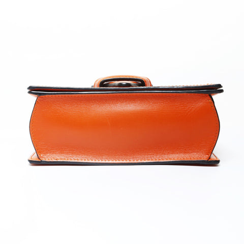 LOEWE Barcelona Leather Shoulder Bag Orange WS28979