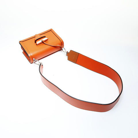 LOEWE Barcelona Leather Shoulder Bag Orange WS28979
