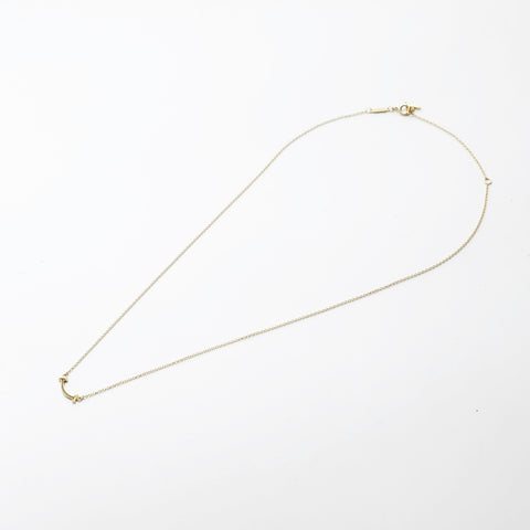 TIFFANY&Co. Au750 T Smile Mini Necklace gold WS28980