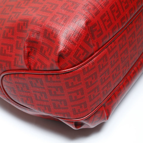 FENDI Zucchino Tote Bag (PVC) Shoulder Bag Red WS28989