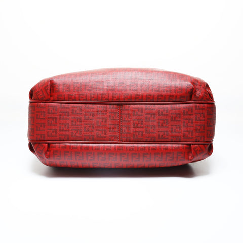 FENDI Zucchino Tote Bag (PVC) Shoulder Bag Red WS28989