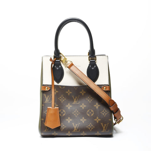 LOUIS VUITTON Monogram Folded Tote PM Shoulder Bag Brown WS28993