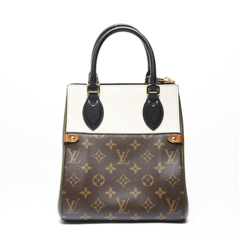 LOUIS VUITTON Monogram Folded Tote PM Shoulder Bag Brown WS28993