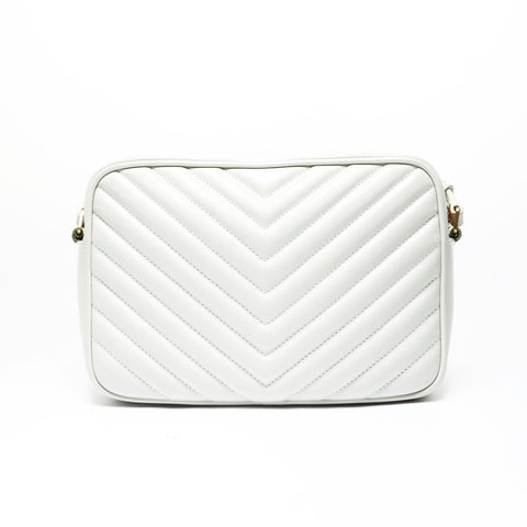 YVES SAINT LAURENT YSL Lou Tassel Camera Bag, Off-White Shoulder Bag white WS28996