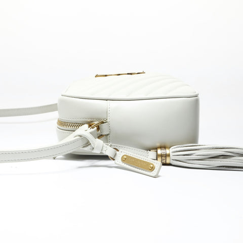 YVES SAINT LAURENT YSL Lou Tassel Camera Bag, Off-White Shoulder Bag white WS28996