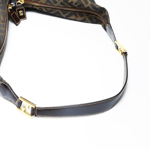 FENDI Zucca Pattern Shoulder Bag Brown WS28997