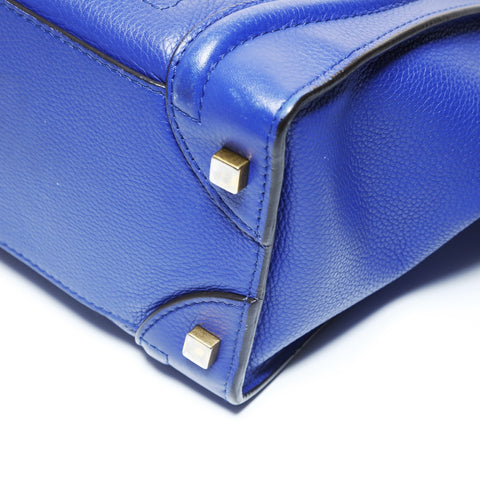 CELINE Luggage micro shopper Handbag Navy WS28999