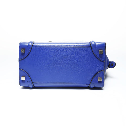 CELINE Luggage micro shopper Handbag Navy WS28999