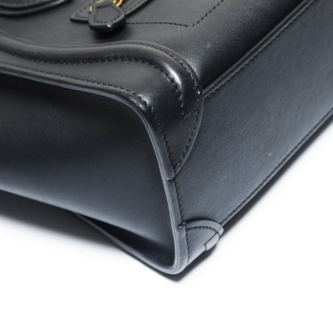 CELINE Luggage micro shopper Shoulder Bag black WS29008