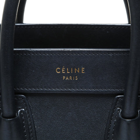 CELINE Luggage micro shopper Shoulder Bag black WS29008