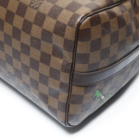 LOUIS VUITTON Damier Speedy 30 LV Stories Handbag Brown WS29012