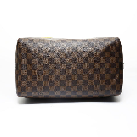LOUIS VUITTON Damier Speedy 30 LV Stories Handbag Brown WS29012