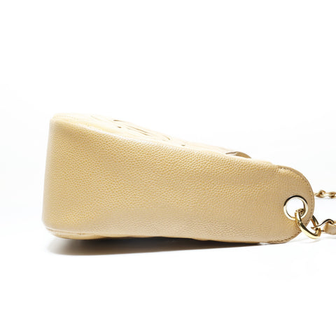 CHANEL Matrasse caviar skin Shoulder Bag beige WS29015