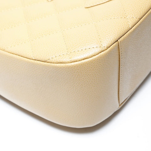 CHANEL Matrasse caviar skin Shoulder Bag beige WS29015