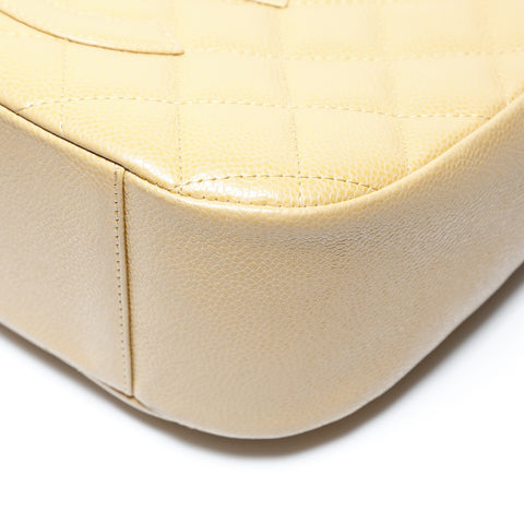 CHANEL Matrasse caviar skin Shoulder Bag beige WS29015